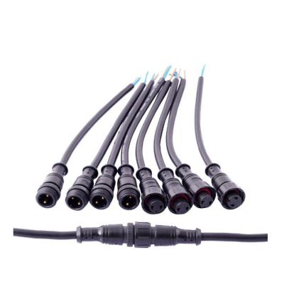IP66 2Pin Waterproof M12 Connector black white cable available 