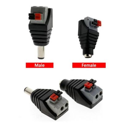 2.1*5.5mm DC Power Jack Adapter Plug Connector for 3528/5050/5730 single color led strip 