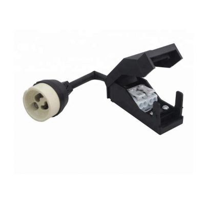 VDE Certified GU10 Ceramic Halogen Lamp Holder with Junction Box/ Lamp Socket with Automatic Clip 