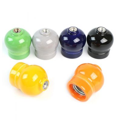 E27 high voltage colorful ceramic lamp socket 