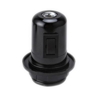 UK universal half thread metal tooth with outer ring bakelite lamp holder touch switch socket electrical 