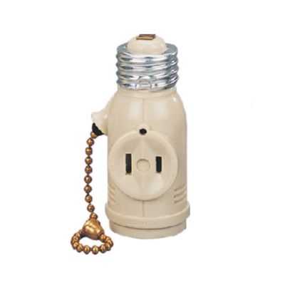 Bakelite Two Outlet Socket Adapter Screw lampholder Pull Chain Lamp Holder E27 to E27 