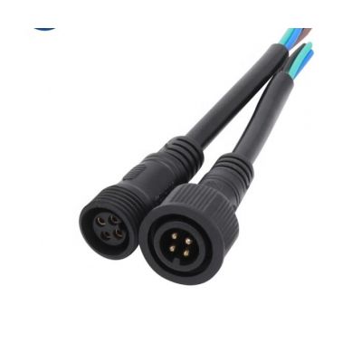 M14 hot sell pvc material power cable waterproof 2pin connector male female