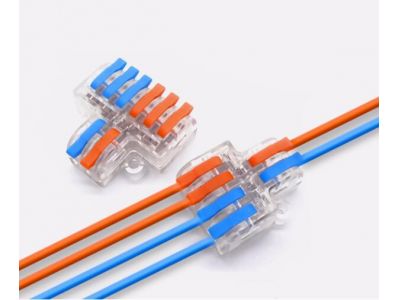 electrical cable clamp connector,electrical cable clips Universal transparent hard wire flexible wire two in and four out or six out new type compact connector insulated terminal block