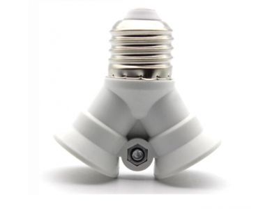 High quality E27 to 2E14 lamp holder socket lamp adapter converter 