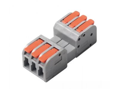 3 In 3 Out Quick Electric push in Connector Fast Cable Connectors